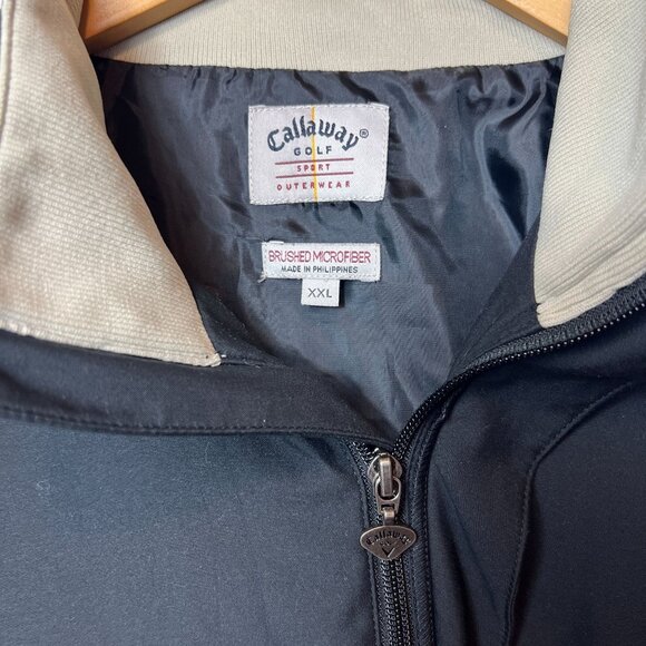 Callaway Golf Brushed Microfiber Pullover Jacket XXL Black Presbyterian Healthca - Picture 6 of 12